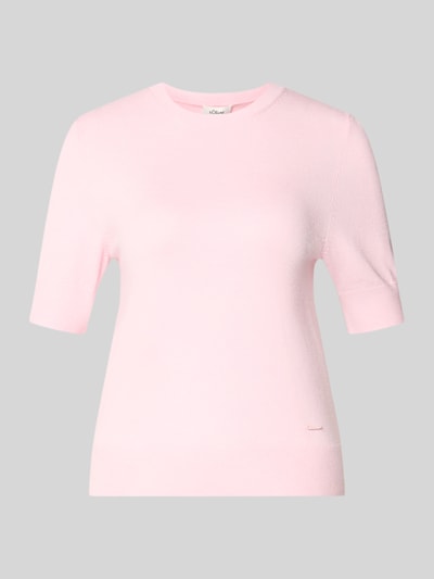 s.Oliver RED LABEL T-shirt o kroju slim fit z mieszanki wiskozy Jasnoróżowy 2