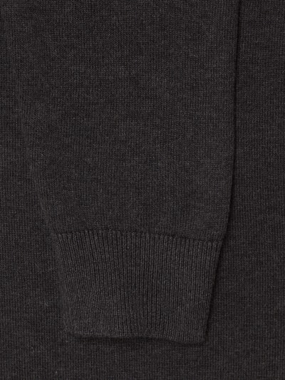 Tom Tailor Gebreide pullover met logostitching Donkergrijs gemêleerd - 4