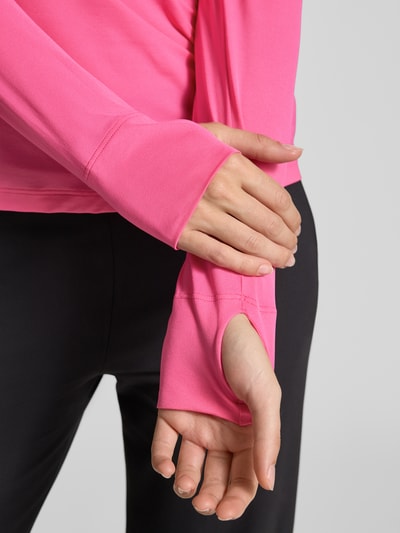 Marc Cain Shirt met lange mouwen en opstaande kraag Felroze - 3