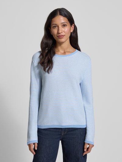 Tom Tailor Regular fit gebreide pullover van zuiver katoen Bleu - 4