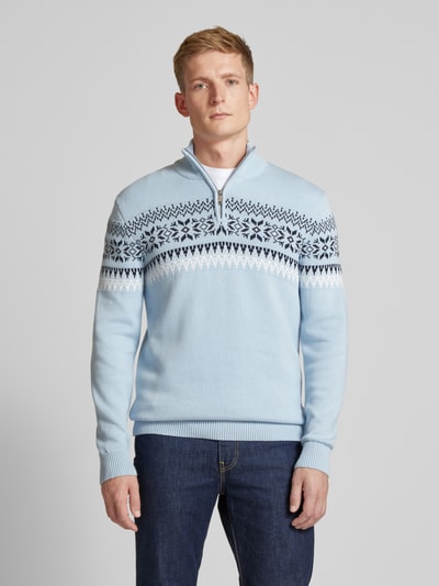 MCNEAL Gebreide pullover met opstaande kraag Lichtblauw - 4