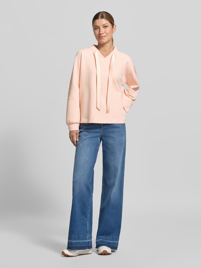 Marc Cain Sweatshirt mit Kapuze Apricot 1