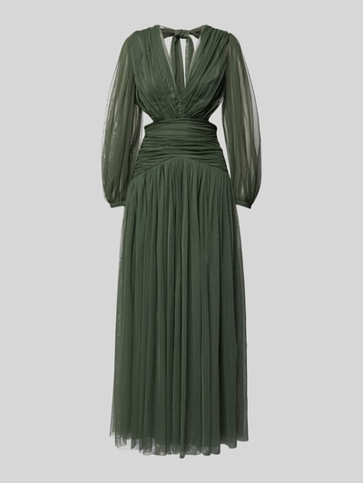 LACE & BEADS Avondjurk met V-hals en cut-outs Olijfgroen - 2