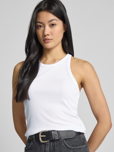 ECOALF Tanktop mit gerippten Abschlüssen Modell 'ARLES' Weiss 3