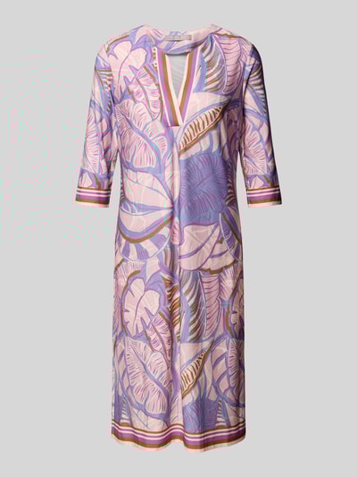 Christian Berg Woman Selection Knielanges Kleid mit Tunikakragen Mauve 2