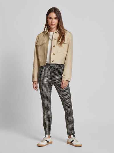 MAC Skinny fit stoffen broek met elastische band, model 'EASY SMART' Beige - 1