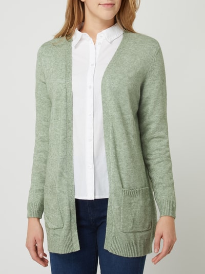 Only Lange cardigan met steekzakken Mintgroen gemêleerd - 4