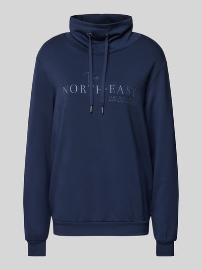 Soyaconcept Sweatshirt met opstaande kraag, model 'Banu' Donkerblauw - 1