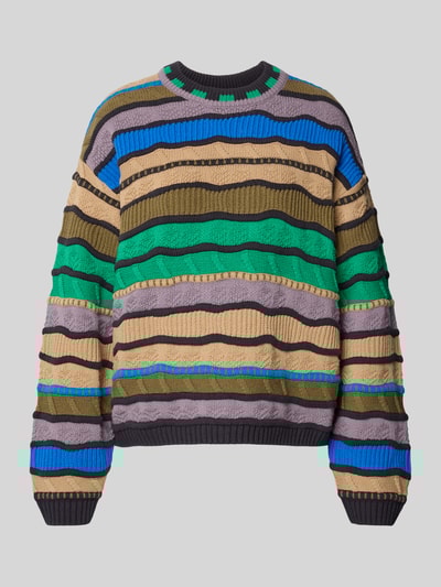 Jake*s Casual Regular Fit Pullover aus Baumwoll-Mix in Strick-Optik Blau 2