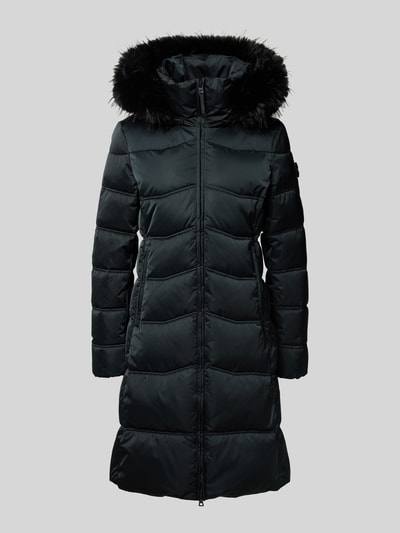 khujo Płaszcz pikowany o kroju regular fit z obszyciem ze sztucznego futra model ‘AKKIE’ Antracytowy 2