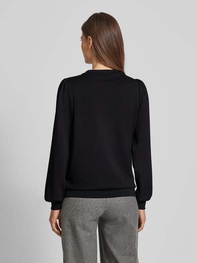 Soyaconcept Sweatshirt met ruches, model 'Banu' Zwart - 5