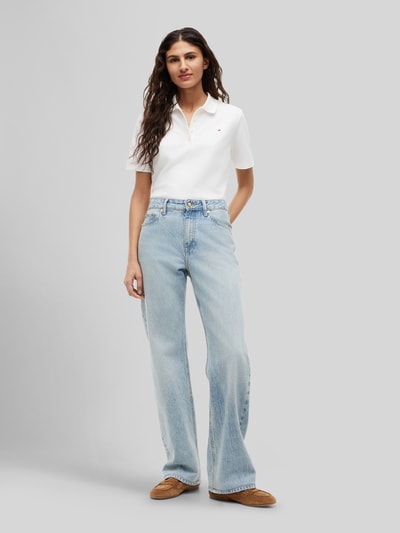 Tommy Hilfiger Regular Fit Poloshirts aus Baumwoll-Mix Ecru 1