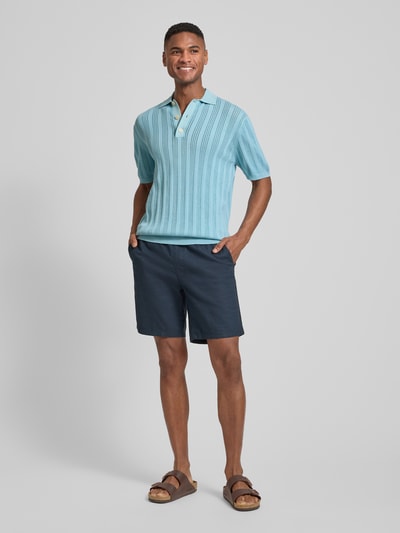 Manuel Ritz Slim Fit Poloshirt mit Knopfleiste Aqua 1