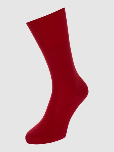 Falke Sokken van scheerwolmix, model 'Airport Sock' Rood - 1