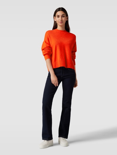 Esprit Gebreide pullover met structuurmotief Oranje - 1