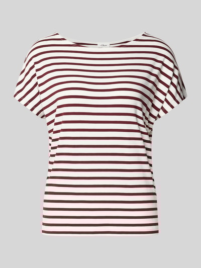 s.Oliver RED LABEL Relaxed fit T-shirt van viscosemix Kersenrood - 2