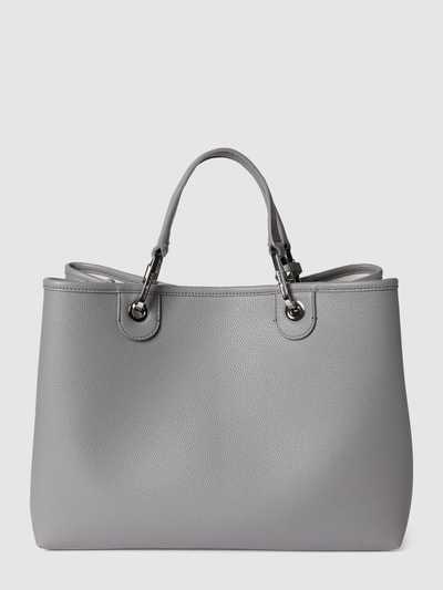 Emporio Armani Shopper in Leder-Optik Hellgrau 4