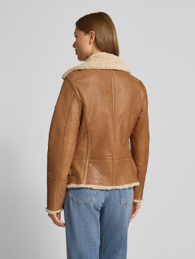 Cabrini Jack van lamsnappa met platte kraag Beige - 5