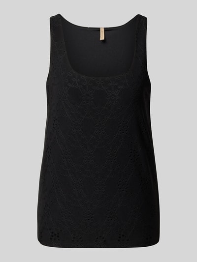Soyaconcept Top mit Lochstickerei Modell 'INGELA' Black 2