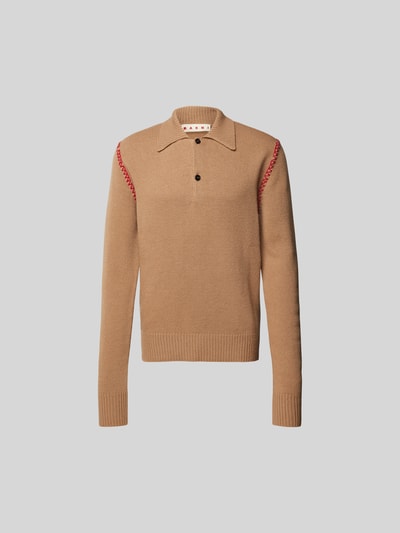 Marni Wollpullover mit Kaschmir-Anteil Camel 2