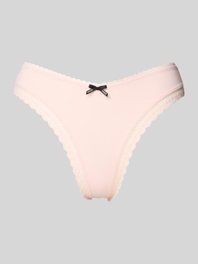 HUGO String mit Spitzenbesatz Modell 'UNIQUE' Altrosa 1