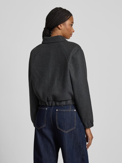 Only Bluzon krótki z raglanowymi rękawami model ‘NANCY LIFE’ Antracytowy melanż 5