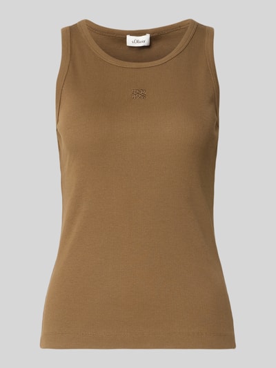 s.Oliver RED LABEL Regular Fit Tank Top aus Baumwoll-Mix Mittelbraun 2