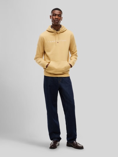 Tommy Jeans Regular fit hoodie met logo-opschrift Beige - 1