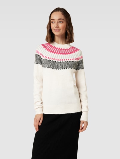 Montego Gebreide pullover met ronde hals Lila - 4