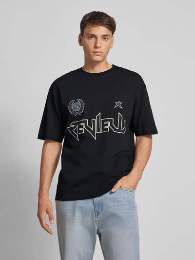 REVIEW T-Shirt mit Label-Print Black 4