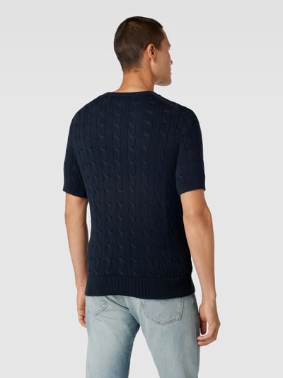 Polo Ralph Lauren Strickshirt mit Zopfmuster Marine 5