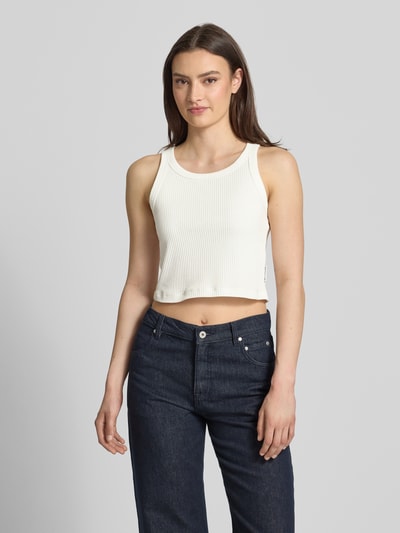 Marc O'Polo DENIM slim fit top van katoenmix Offwhite - 4