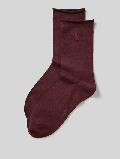 JOOP! Collection Socken mit Label-Stitching Bordeaux 1