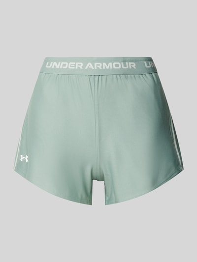 Under Armour Relaxed fit korte broek met elastische band met label Rietgroen - 1