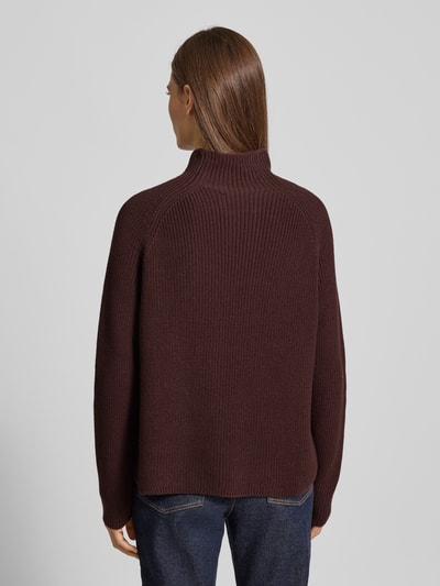Marc O'Polo Regular Fit Strickpullover aus reiner Baumwolle Bordeaux 5