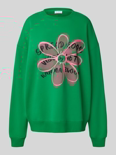 OH APRIL Oversized Sweatshirt mit Rundhalsausschnitt Modell 'Good Vibes' Gruen 2