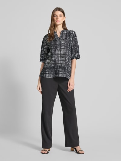 MAERZ Muenchen Regular Fit Bluse mit Tunikakragen Black 1