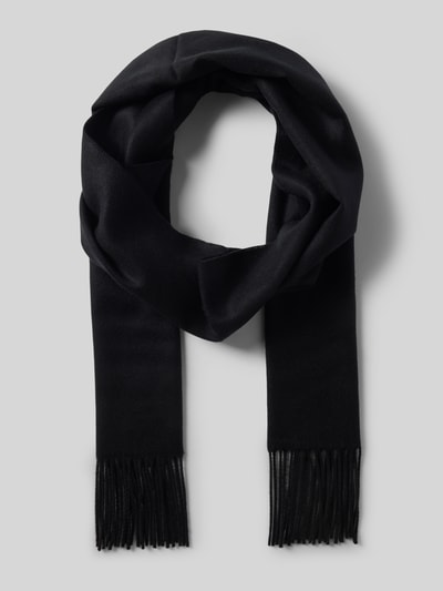 Fraas Szal ze sznurkowymi wykończeniami model ‘Cashmink’ Czarny 1