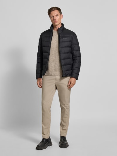 BOSS Regular fit gewatteerd jack met labelprint, model 'CIKO' Zwart - 1