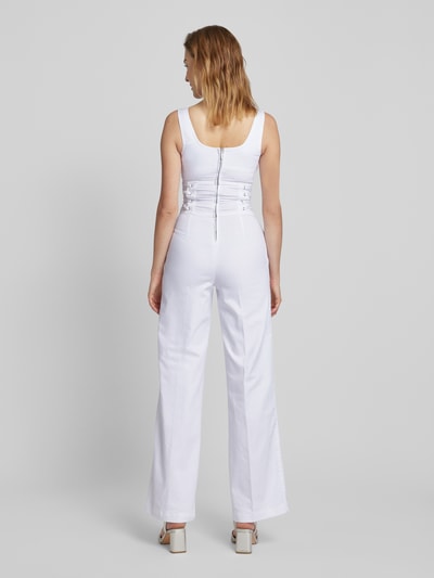 Liu Jo White Jumpsuit mit Cut Out Offwhite 5