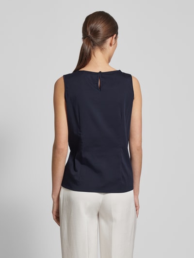 Milano Italy Blousetop met knoopdetail Marineblauw - 5