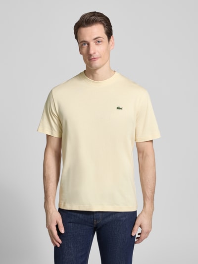 Lacoste Koszulka polo Regular Fit z czystej bawełny Beżowy melanż 4
