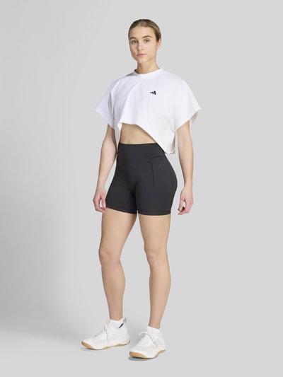 adidas Training Loose Fit Sport-T-Shirt aus Baumwoll-Mix Modell 'PrimeLift' Weiss 4
