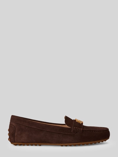 Lauren Ralph Lauren Mocassins van echt schapenleer model 'BARNSBURY' Middenbruin - 2