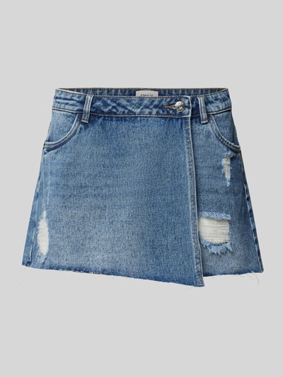 Only Regular fit korte jeans in wikkellook, model 'TEXAS' Jeansblauw - 2