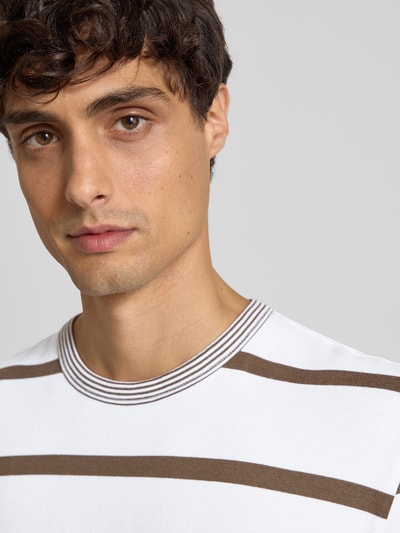 Officine Générale Regular Fit T-Shirt aus Baumwoll-Mix Weiss 3