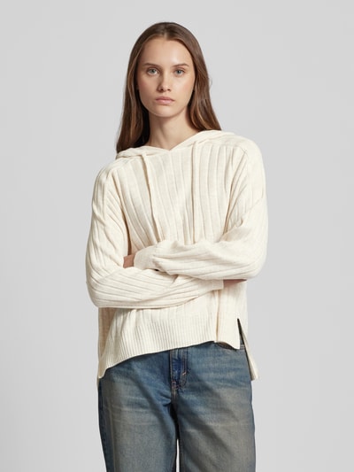 Only Comfort fit gebreide pullover met capuchon, model 'NEW TESSA' Offwhite - 4