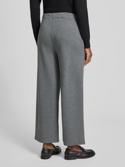 Jake*s Casual Wide Leg Stoffhose mit elastischem Bund Dunkelgrau Melange 5