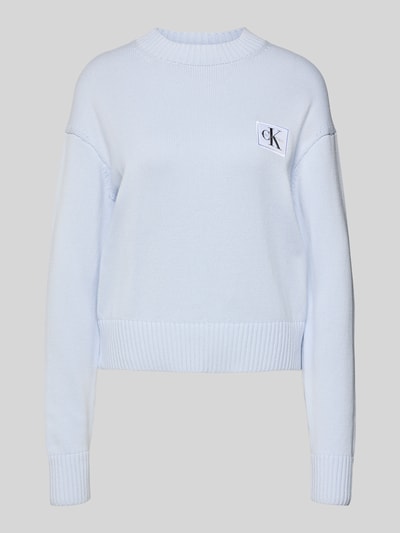Calvin Klein Jeans Gebreide pullover met labelbadge Lichtblauw - 2