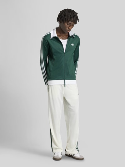 adidas Originals Slim Fit Sweatjacke aus Baumwoll-Mix Dunkelgruen 1